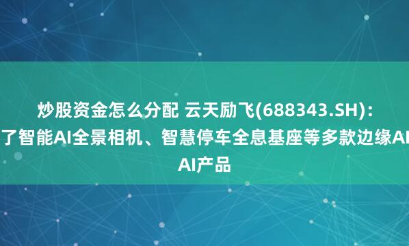 炒股资金怎么分配 云天励飞(688343.SH)：开发了智能AI全景相机、智慧停车全息基座等多款边缘AI产品