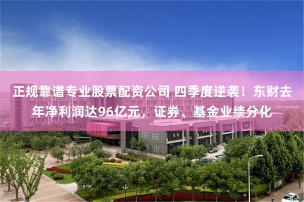 正规靠谱专业股票配资公司 四季度逆袭！东财去年净利润达96亿元，证券、基金业绩分化