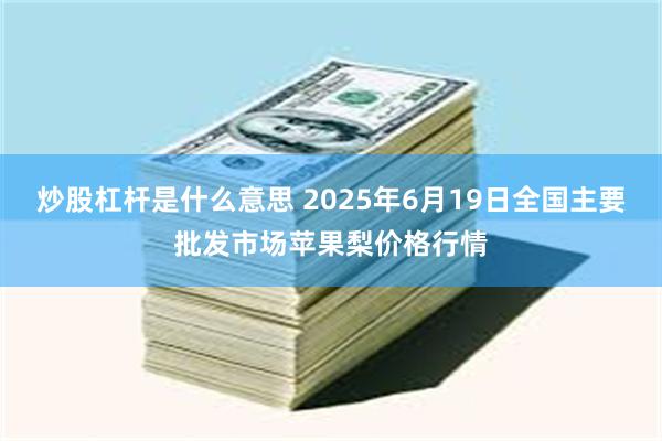 炒股杠杆是什么意思 2025年6月19日全国主要批发市场苹果梨价格行情