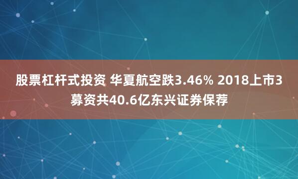 股票杠杆式投资 华夏航空跌3.46% 2018上市3募资共40.6亿东兴证券保荐