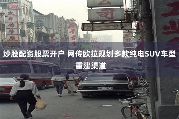 炒股配资股票开户 网传欧拉规划多款纯电SUV车型 重建渠道