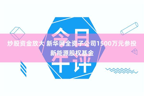 炒股资金放大 新华网全资子公司1500万元参投新能源股权基金