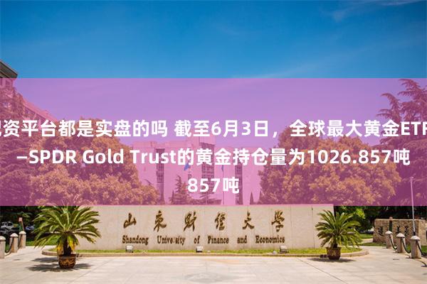 配资平台都是实盘的吗 截至6月3日，全球最大黄金ETF——SPDR Gold Trust的黄金持仓量为1026.857吨