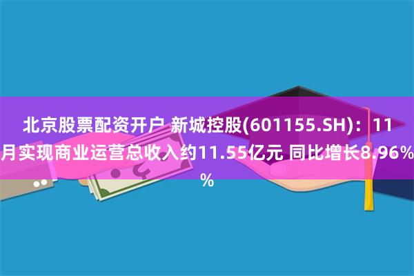 北京股票配资开户 新城控股(601155.SH)：11月实现商业运营总收入约11.55亿元 同比增长8.96%