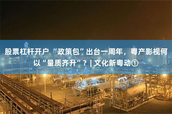 股票杠杆开户 “政策包”出台一周年，粤产影视何以“量质齐升”？| 文化新粤动①