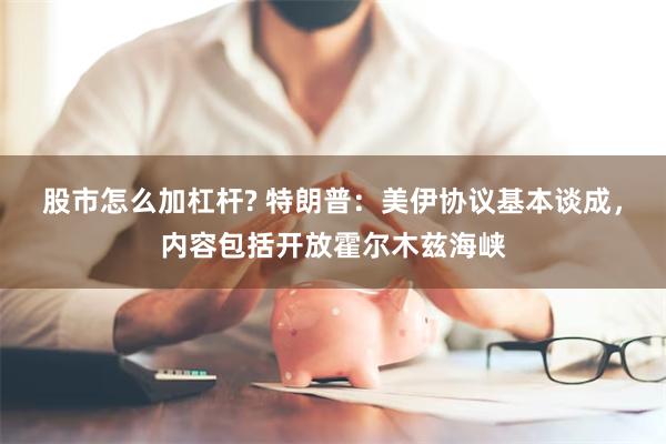 股市怎么加杠杆? 特朗普：美伊协议基本谈成，内容包括开放霍尔木兹海峡