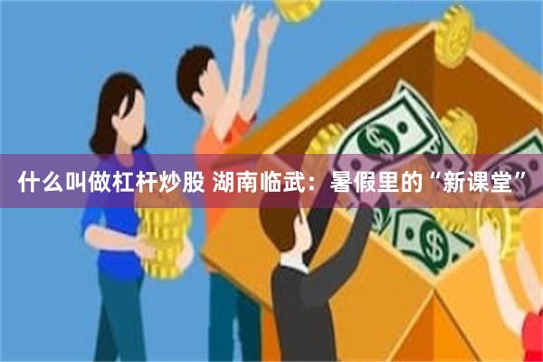 什么叫做杠杆炒股 湖南临武：暑假里的“新课堂”