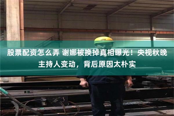 股票配资怎么弄 谢娜被换掉真相曝光!央视秋晚主持人变动,背后原因太朴实